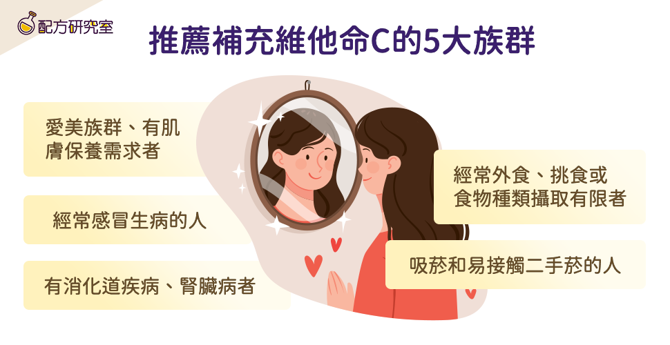 維他命C推薦補充5大族群